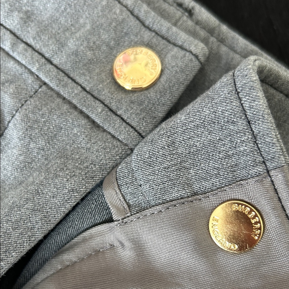 Burberry Gray Tailored Stretch Waistband Pants Equestrian ridingpants US 2 - Picture 7 of 16